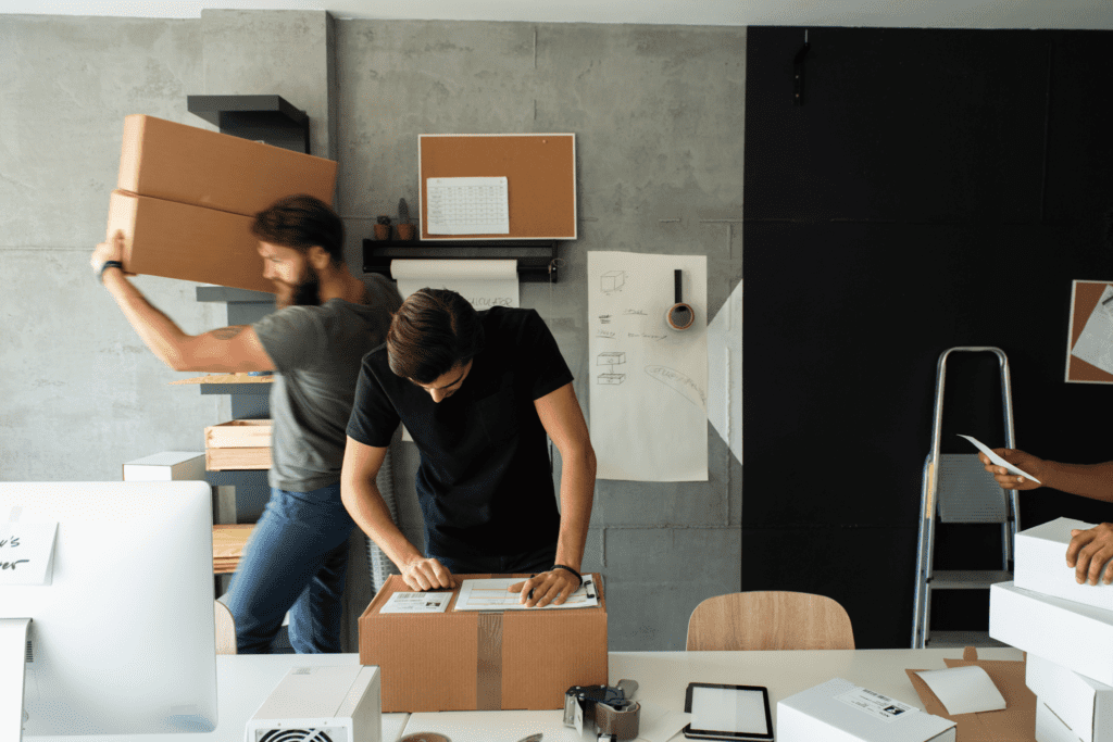 mudanças em escritório